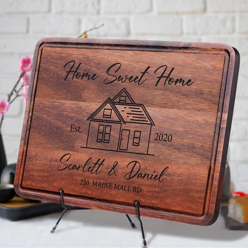 Custom Engraved Cutting Board for Housewarming Gift
