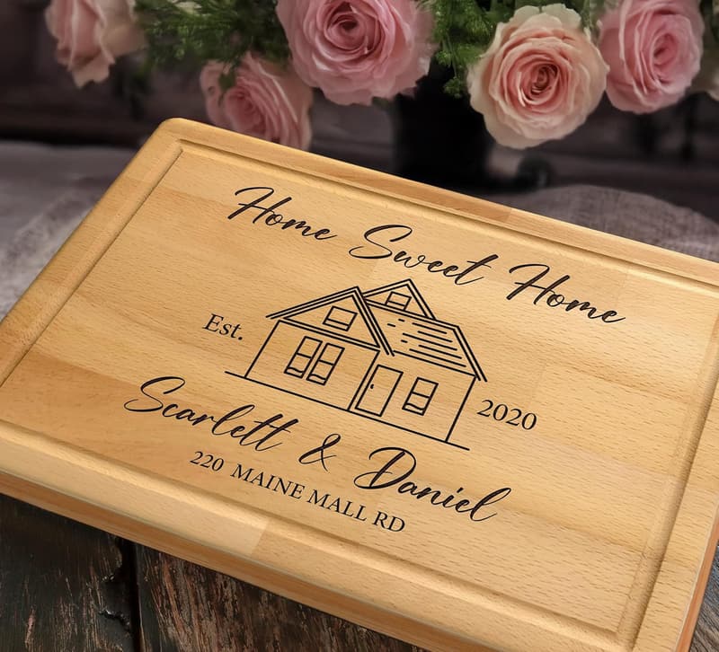 Custom Engraved Cutting Board for Housewarming Gift