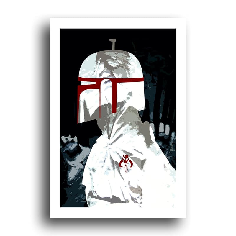 Bounty Hunter Boba Fett Star Wars Minimalist Art Poster