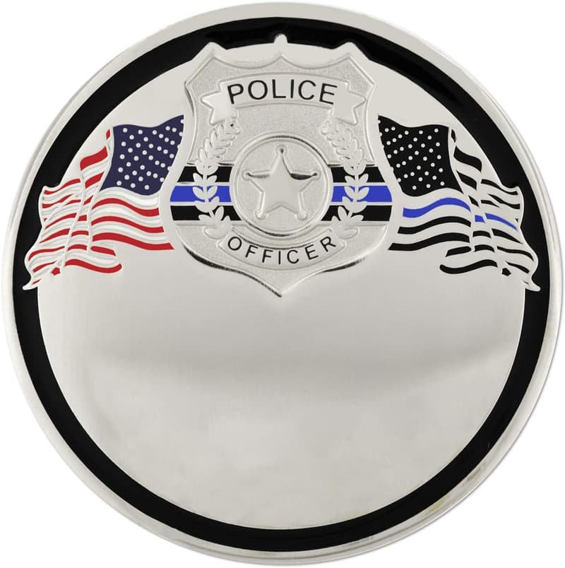 Engravable Personalized Thin Blue Line Challenge Coin