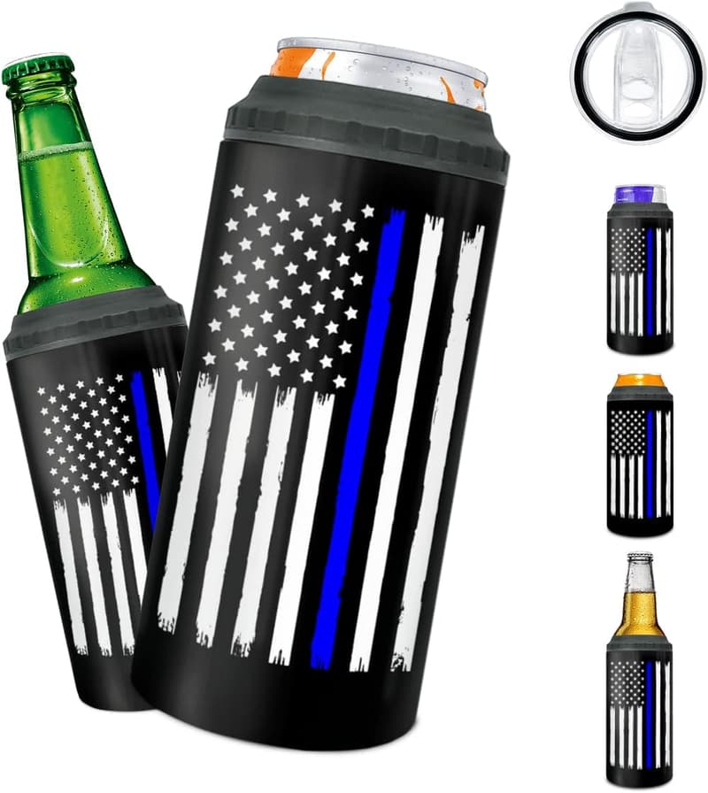 Thin Blue Line Tumbler - Stainless Steel Travel Mug for Police Graduates