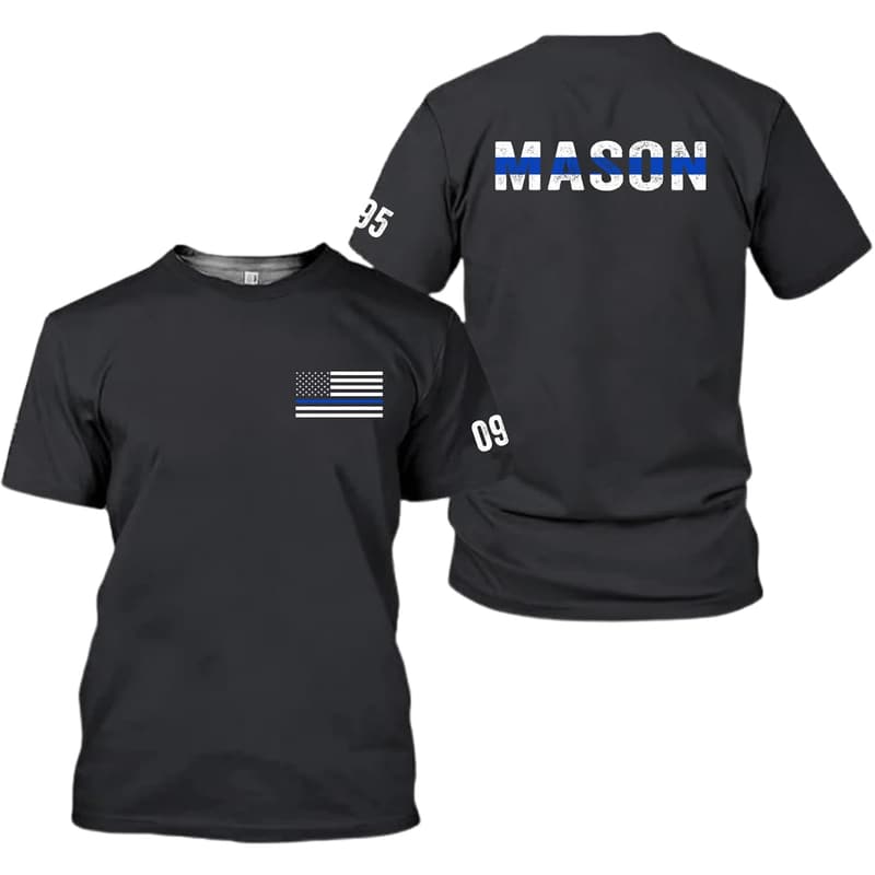 Police Retirement T-Shirt with Custom Name & Badge Number