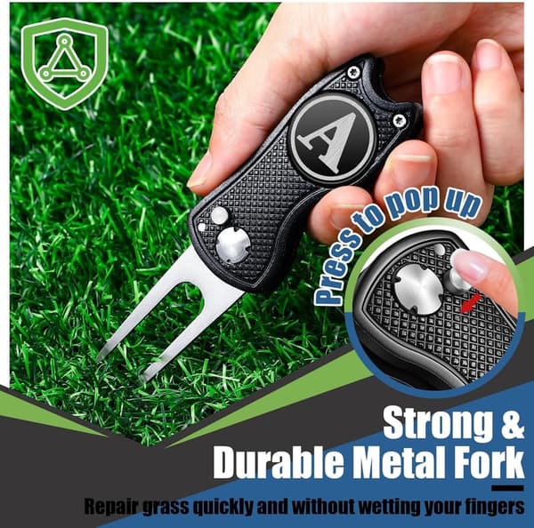 Personalized Golf Divot Repair Tool with Magnetic Ball Marker