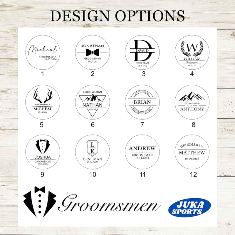 Personalized Groomsman Golf Divot Tool with Ball Marker
