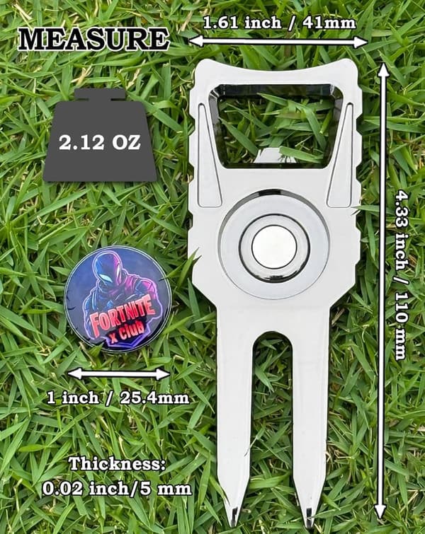 Personalized 6-in-1 Golf Divot Repair Tool