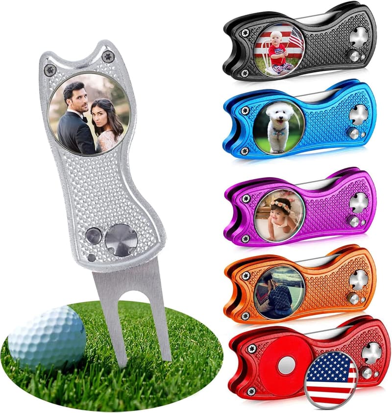 Personalized Golf Ball Marker & Hat Clip Set for Him