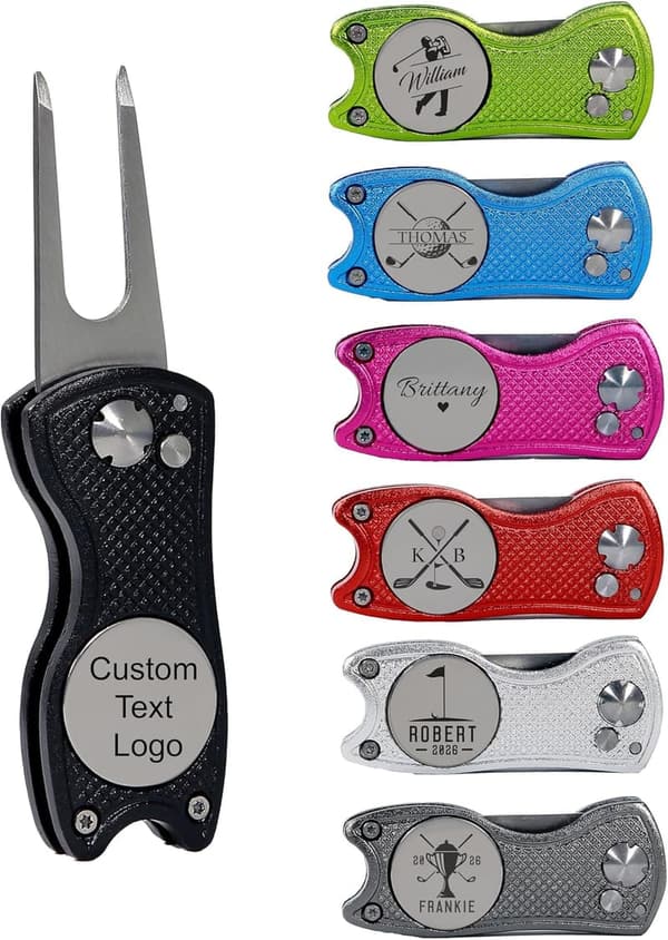 Personalized Golf Divot Tool with Ball Marker - Ideal Gift for Golfers