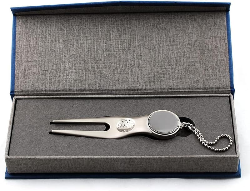 Personalized Brass Golf Ball Markers with Divot Repair Tool