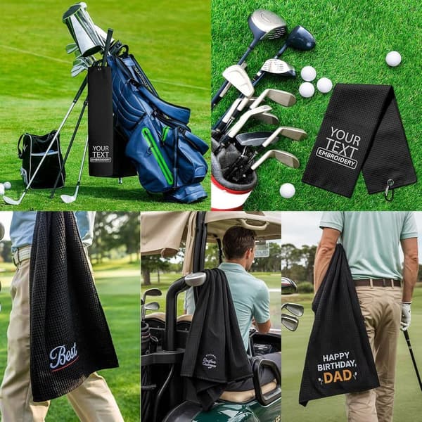 Custom Golf Towel with Personalized Photo/Text - 16