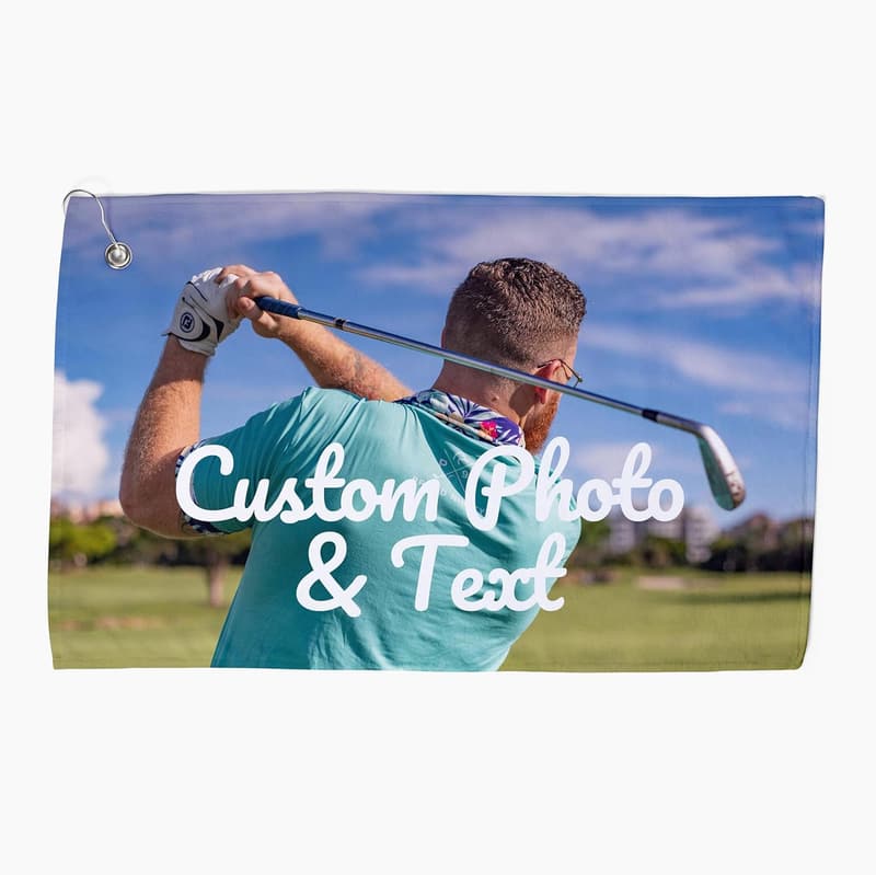 Personalized Golf Towel with Custom Photo & Logo, 16