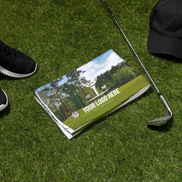 Personalized Golf Towel with Custom Photo & Logo, 16