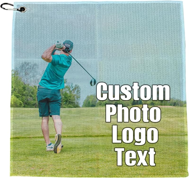 Personalized Golf Towel - Custom Microfiber for Him