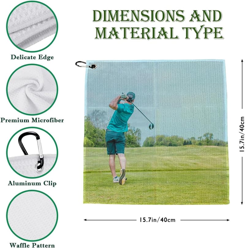 Personalized Golf Towel - Custom Microfiber for Him