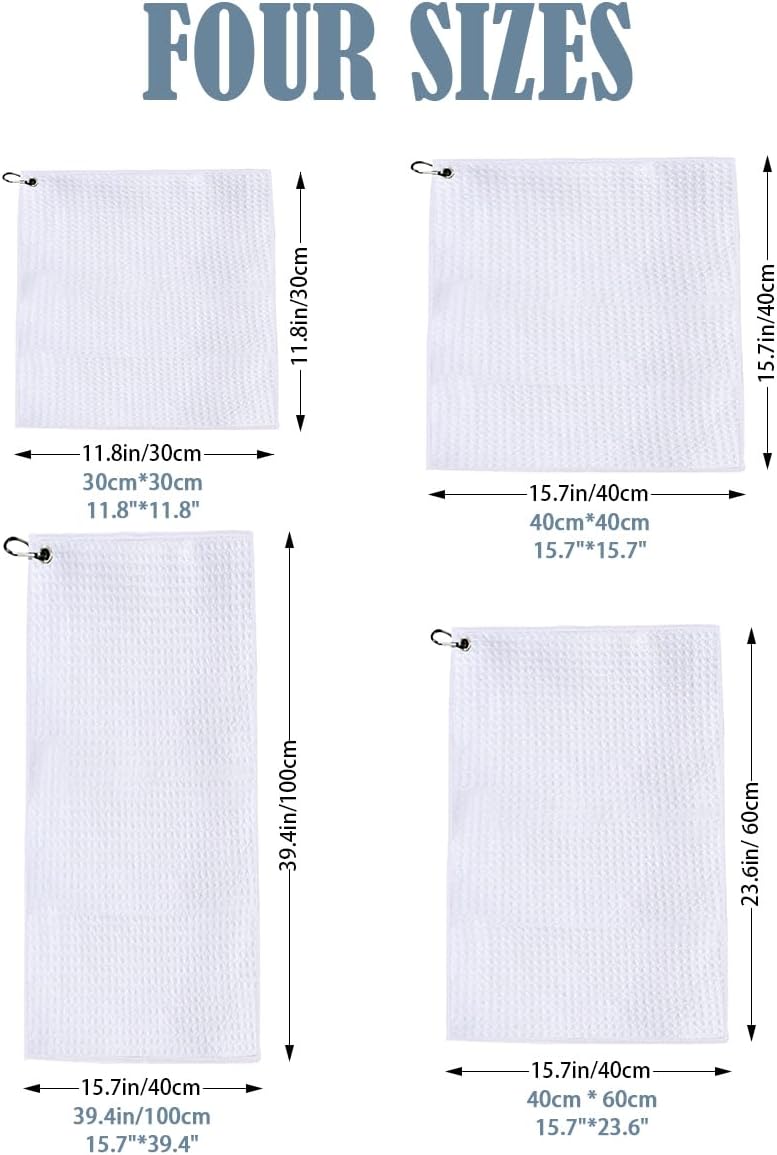 Personalized Golf Towel with Custom Design and Clip for Dad