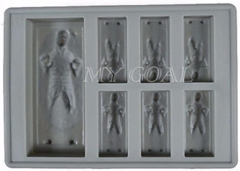 Han Solo in Carbonite Silicone Ice Tray and Chocolate Mold