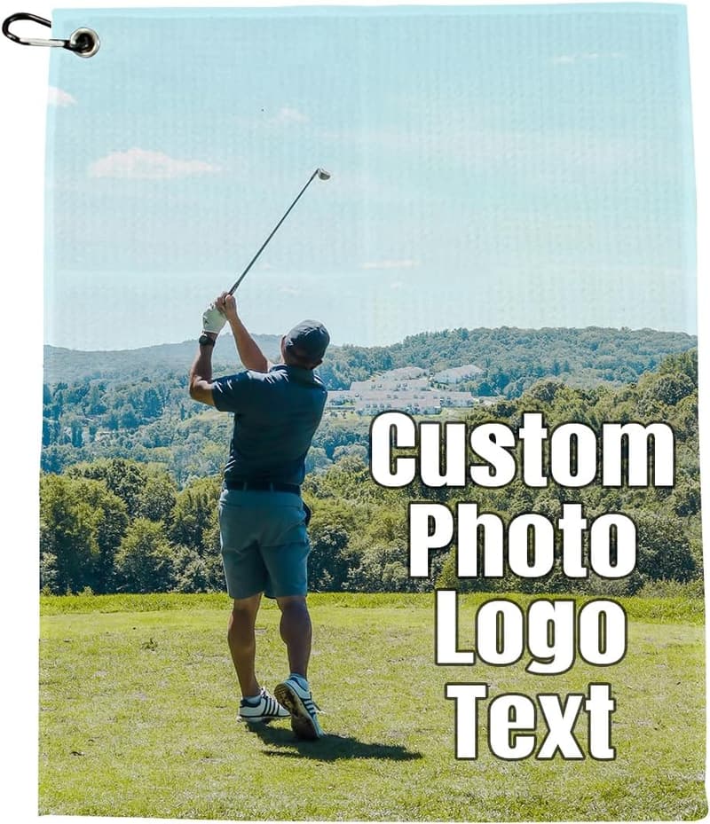 Personalized Golf Towel with Carabiner Clip - Ideal Retired Gifts
