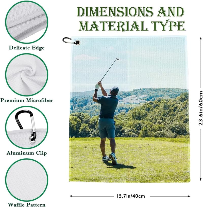 Personalized Golf Towel with Carabiner Clip - Ideal Retired Gifts