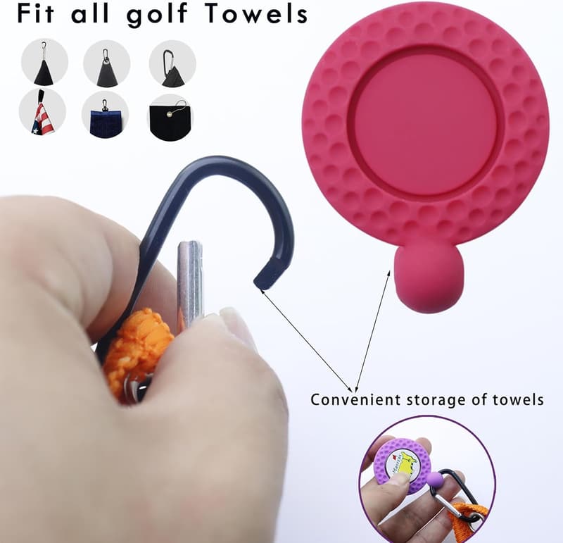 Personalized Magnetic Golf Towel Clip with Custom Marker