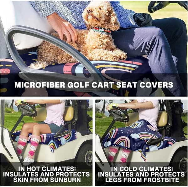 Personalized Golf Cart Seat Covers with Custom Logo for 2-Seaters