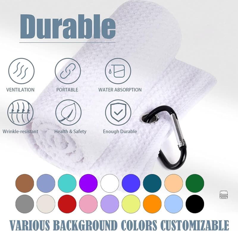 Personalized Golf Towel with Clip - Custom Design for Dad