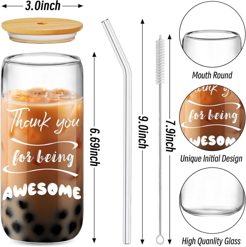 Employee Appreciation Gifts: 20oz Glass Cups Set for Coworkers