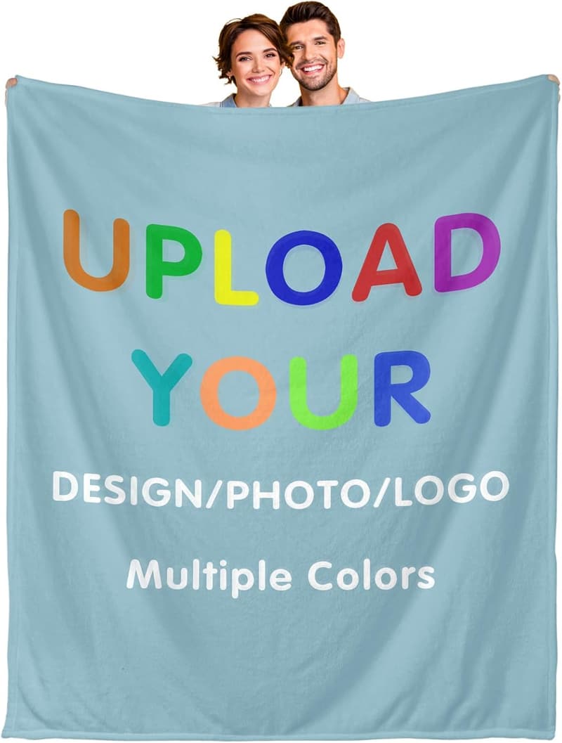 Personalized Flannel Blanket - Custom Design for Employee Appreciation