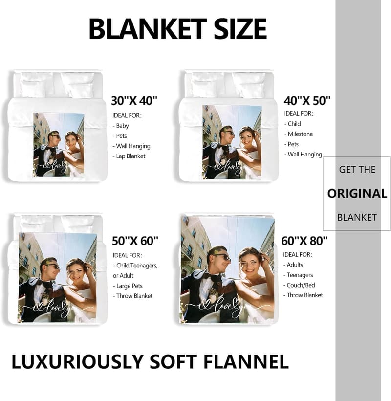 Personalized Flannel Blanket - Custom Design for Employee Appreciation