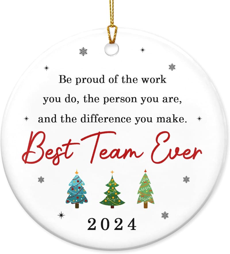 Employee Appreciation Christmas Ornaments - Ceramic Gifts 2024