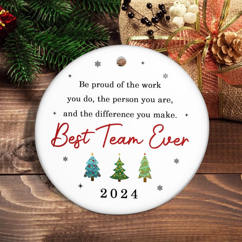 Employee Appreciation Christmas Ornaments - Ceramic Gifts 2024