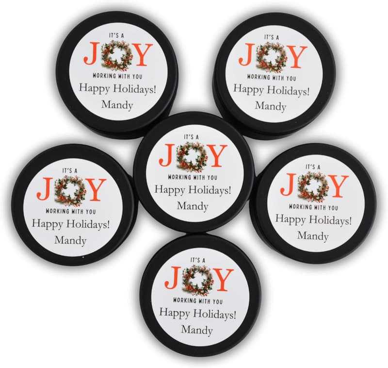 Corporate Holiday Candle Set - Personalized Team Gifts - Set of 6