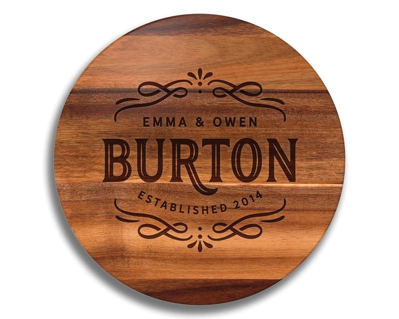 Personalized Wood Lazy Susan - Perfect Wedding or Anniversary Gift