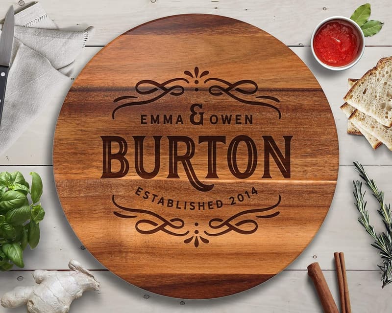 Personalized Wood Lazy Susan - Perfect Wedding or Anniversary Gift