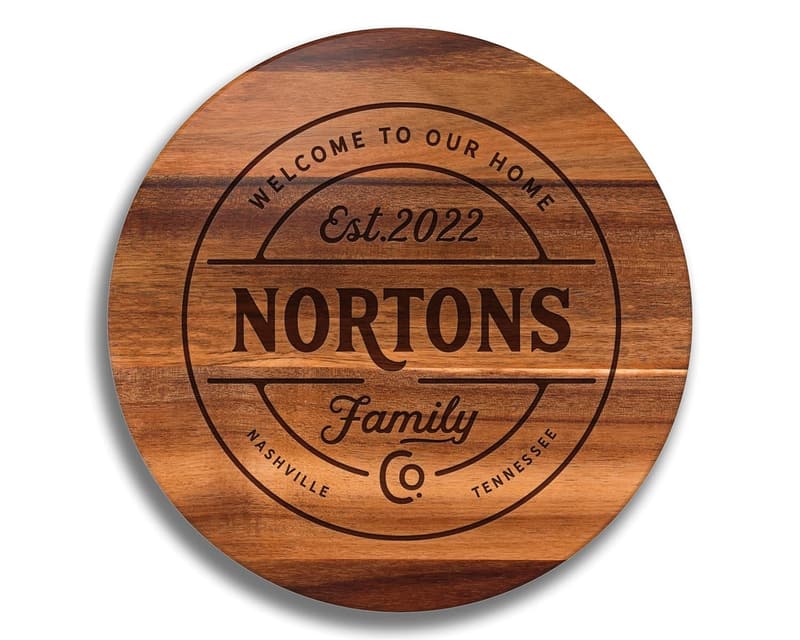 Personalized Wooden Lazy Susan Turntable Gift