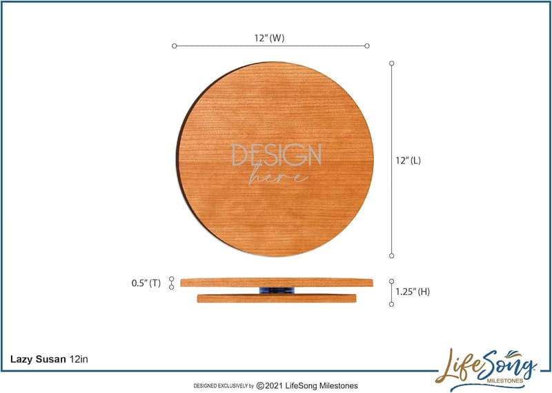 Personalized 12-Inch Lazy Susan for Family Gatherings