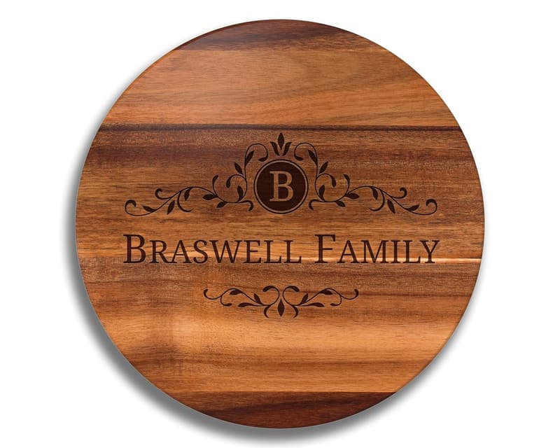 Personalized Wooden Lazy Susan Turntable