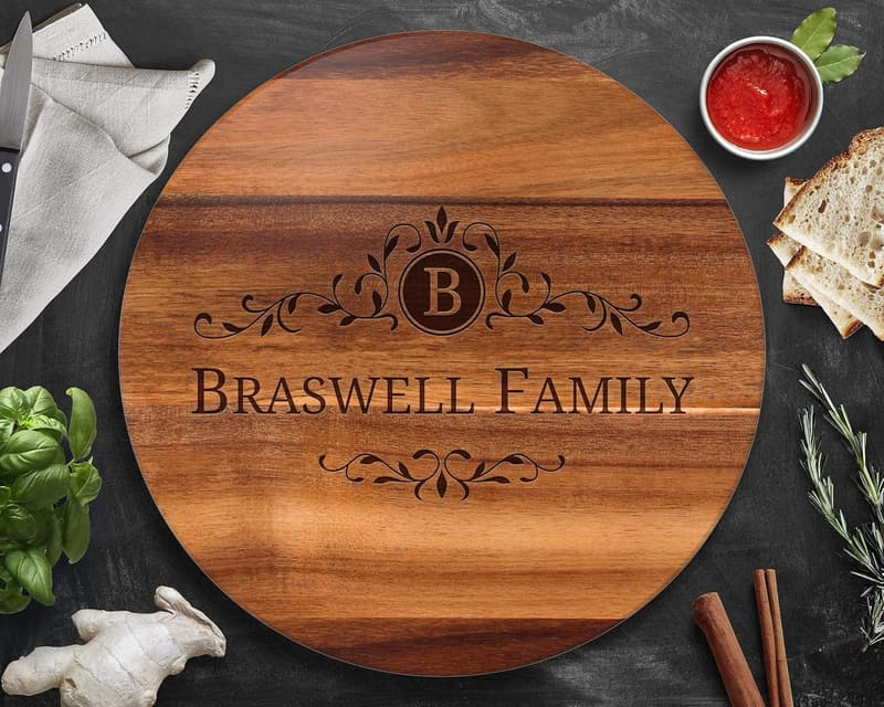 Personalized Wooden Lazy Susan Turntable