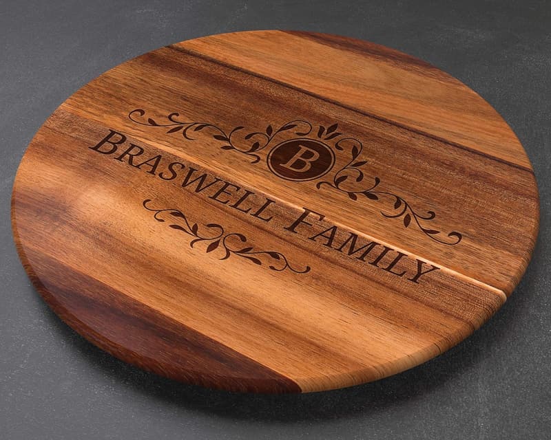 Personalized Wooden Lazy Susan Turntable