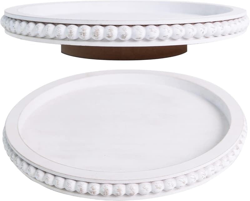 Beaded Wooden Lazy Susan - 12