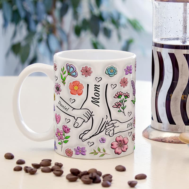 Personalized Mother's Day Coffee Mug for Mom - Custom Name, 11oz/15oz
