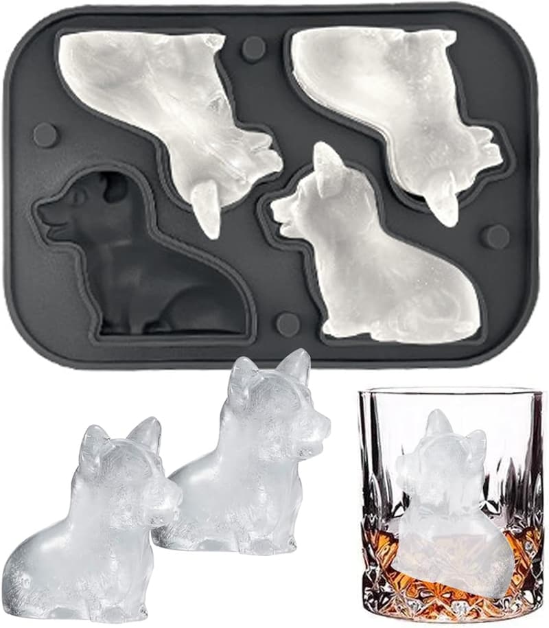 Corgi Dog 3D Ice Cube Tray for Cocktails and Whiskey Gifts