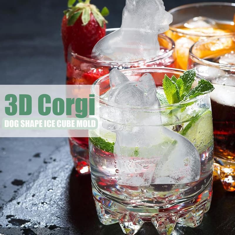 Corgi Dog 3D Ice Cube Tray for Cocktails and Whiskey Gifts