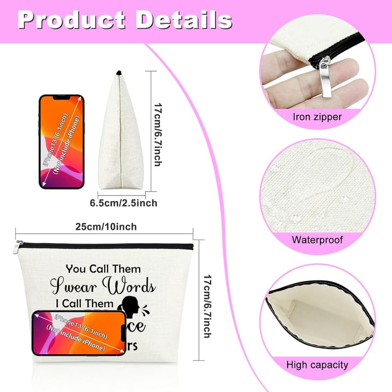 Funny Makeup Bag Gift for Women – Sarcastic Cosmetic Bag