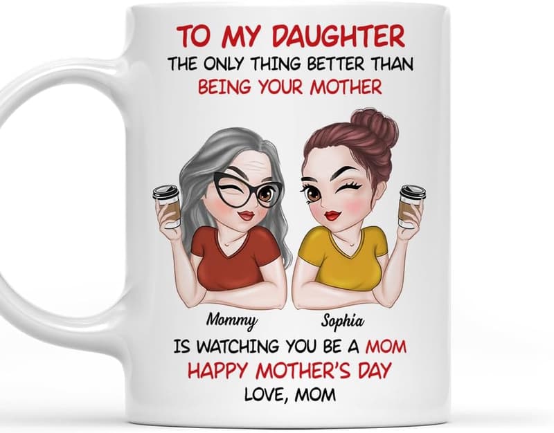 Happy Mother's Day Personalized Coffee Mug for Daughter