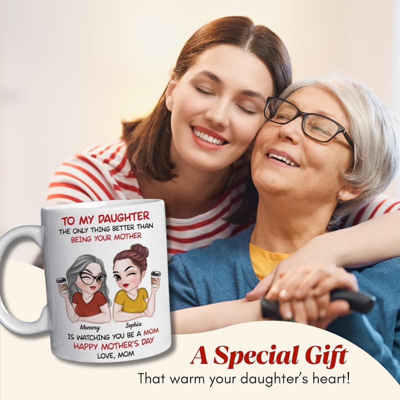 Happy Mother's Day Personalized Coffee Mug for Daughter