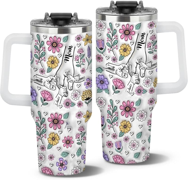 Custom 40oz Tumbler with Name for Mother's Day Gifts