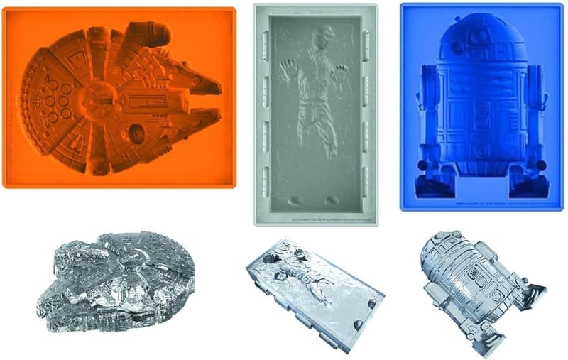 Star Wars Silicone Ice Tray Set - Han Solo, R2-D2 & Falcon