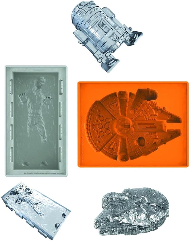 Star Wars Silicone Ice Tray Set - Han Solo, R2-D2 & Falcon