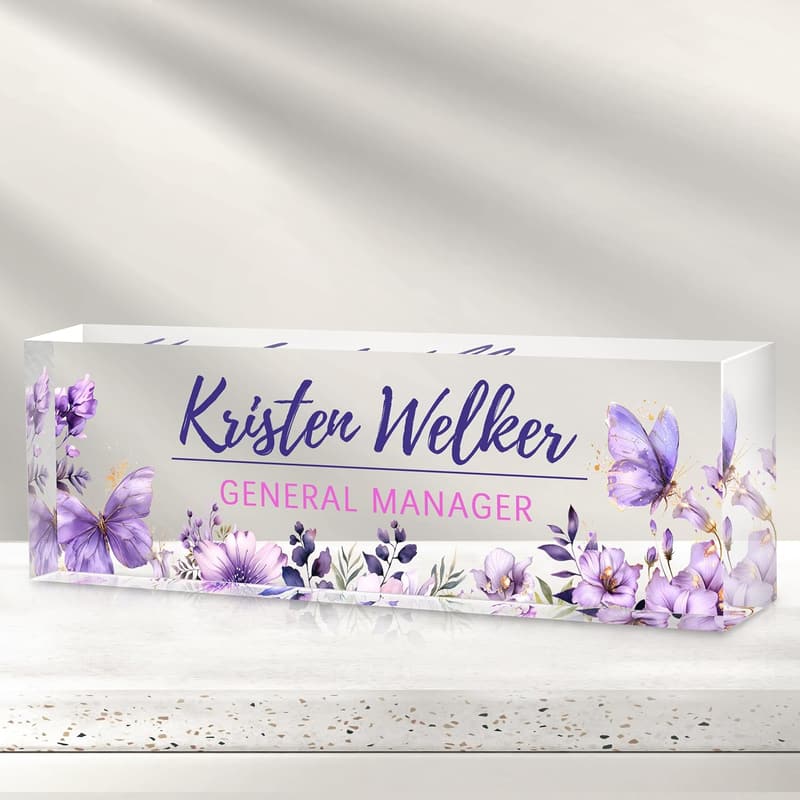 Personalized Desk Name Plate - Office Decor for Employees