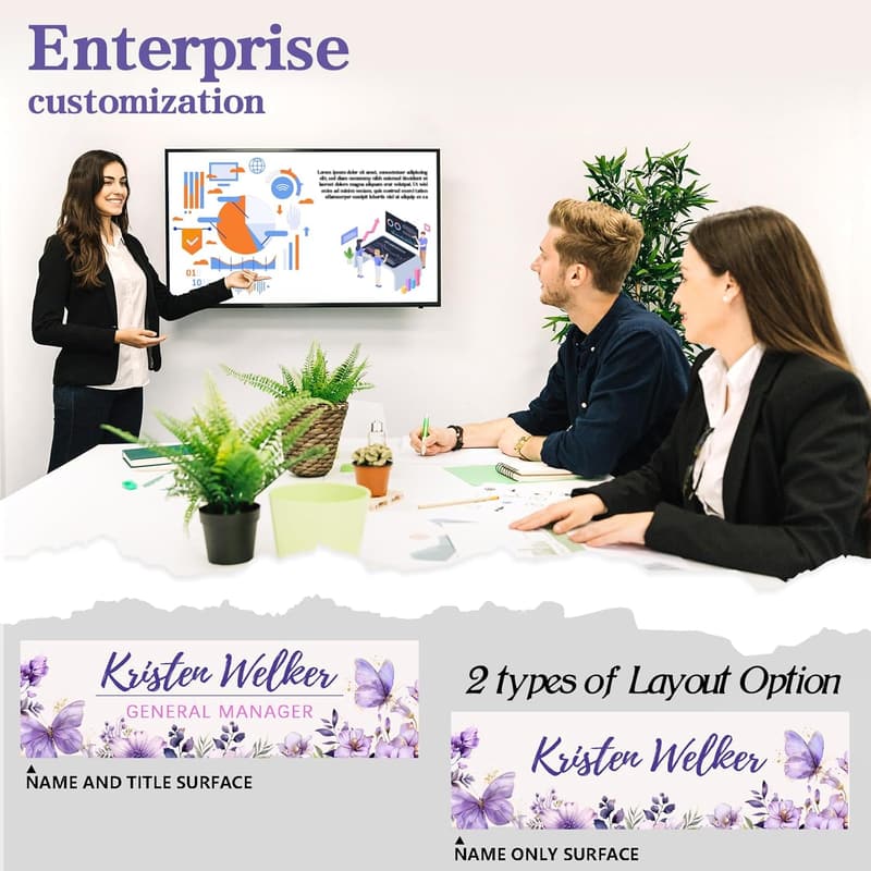 Personalized Desk Name Plate - Office Decor for Employees