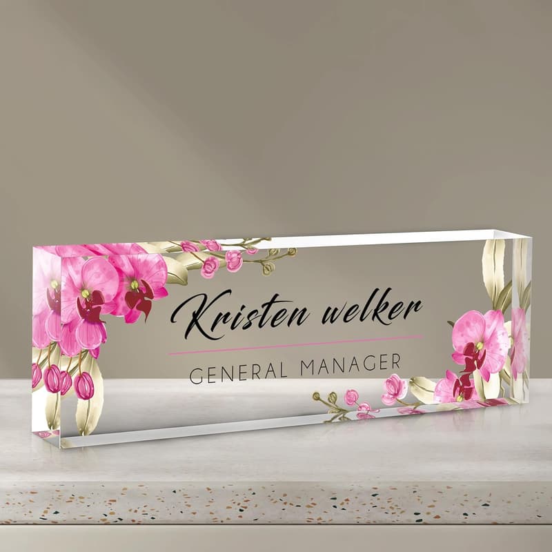 Personalized Desk Name Plate – Custom Office Decor Gift